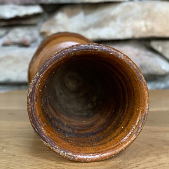 VTG Hand-turned Rustic Wood Bud Vase Bark Rose Cabin Decor - Picture 7 of 8